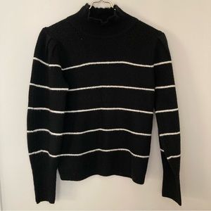 Cece super soft striped mock neck sweater